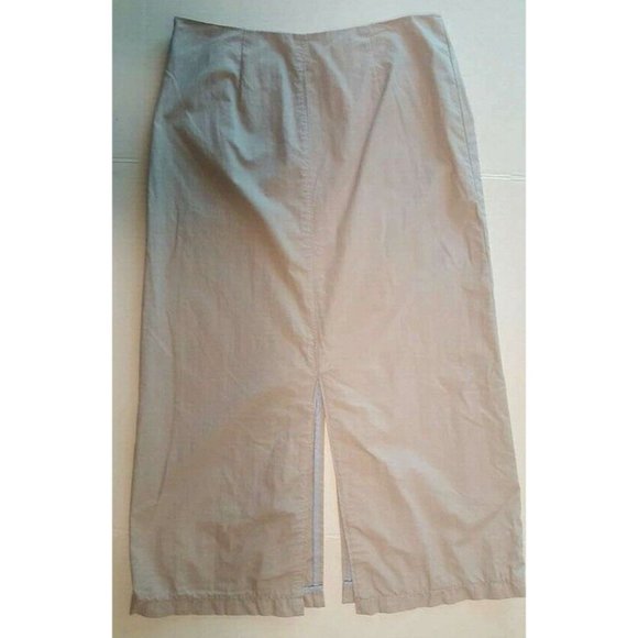 Sz 2 Old Navy Khaki Color Women Skirt Side Pockets Front Split Waist 28 - Picture 4 of 4